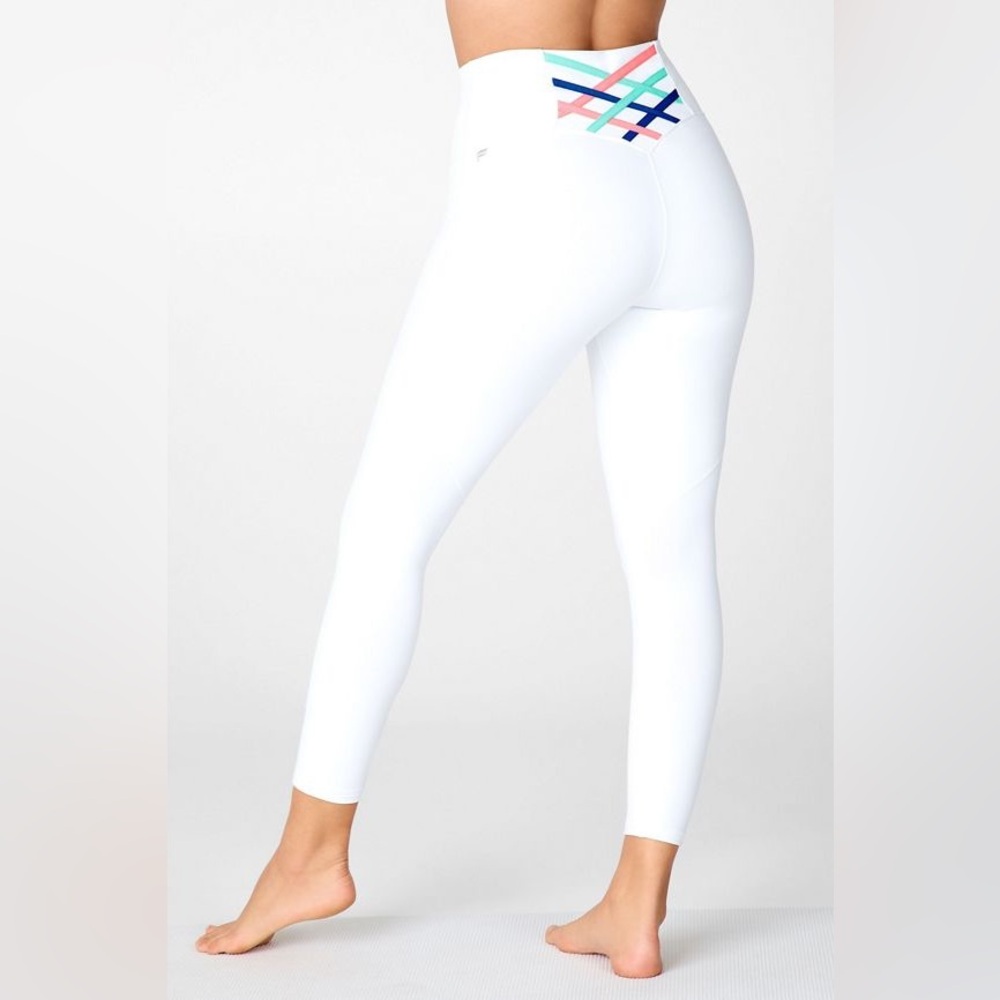 Fabletics White High-Waisted Leggings